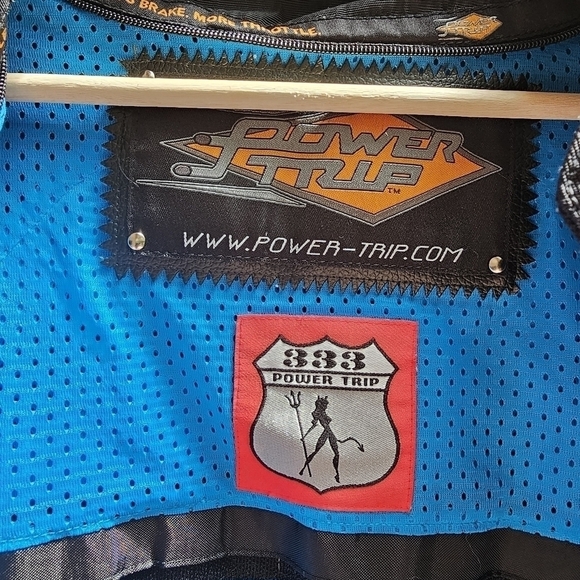 333 Power Trip Motorcycle Motocross Jacket - NO Liner, Black , Size XL - Picture 9 of 16